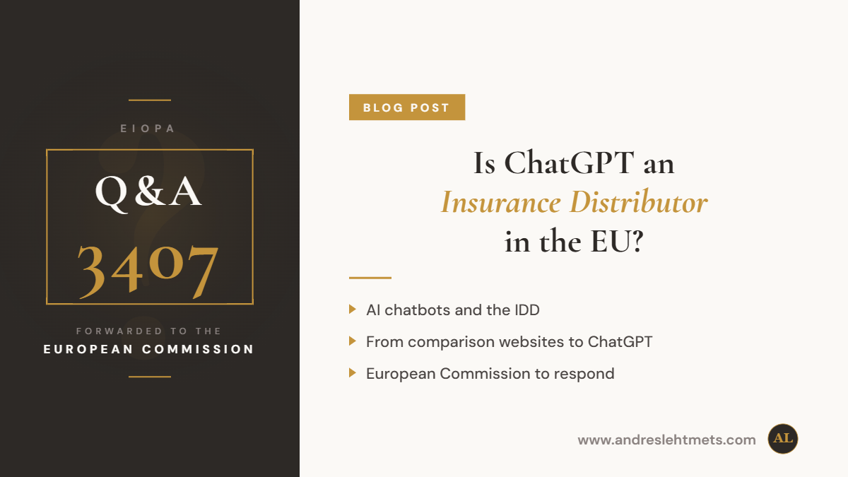 Is ChatGPT an Insurance Distributor in the EU?