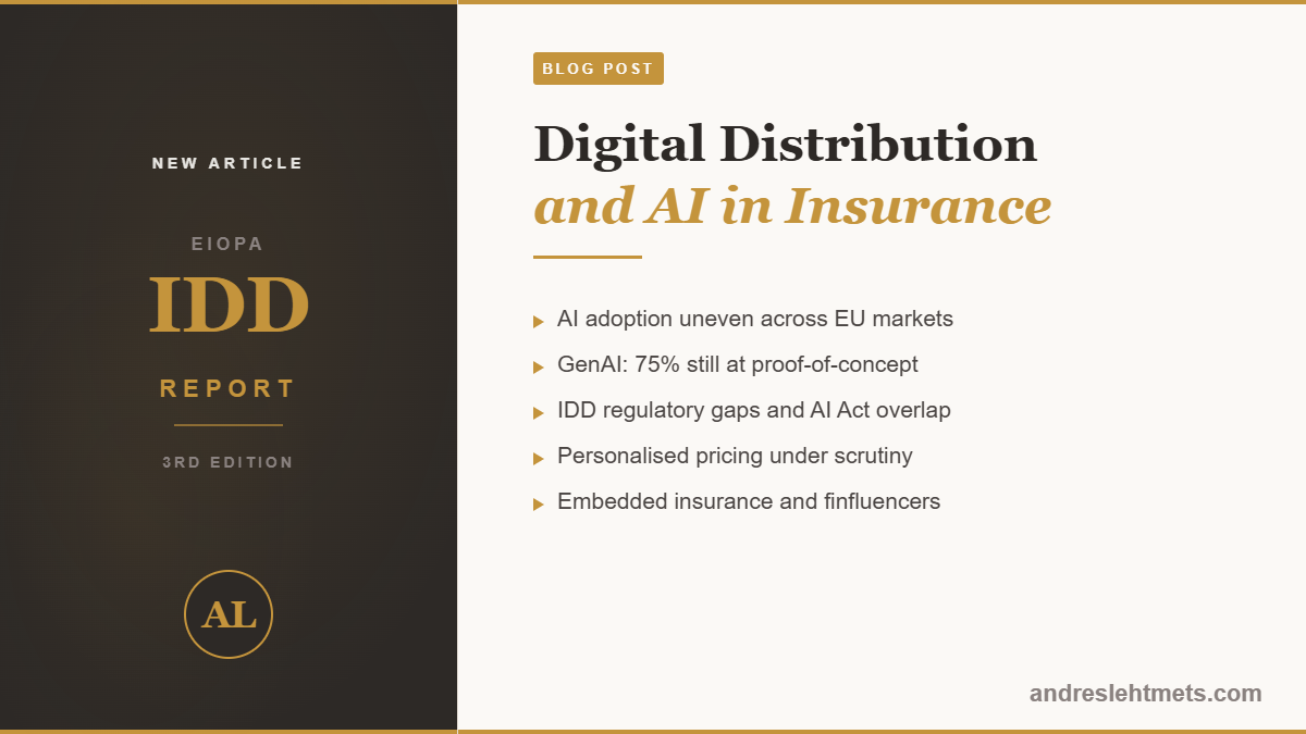 EIOPA's Third IDD Report: What It Tells Us About Digital Distribution and AI